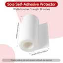 39 in Shoe Sole Protector for Heels & Sneakers, Red Bottom Shoe Protector, Louboutin Sole Protector, Sole Protector for Sneakers, Clear Shoe Bottom Protector for High Heel Shoes(White)