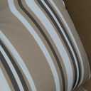 EAGLE PEAK Tufted Outdoor/Indoor High Back Patio Chair Cushion, Set of 2, 46'' x 22'', Beige Stripes
