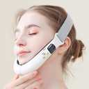 Double Chin and V-Shaped Face Device with 6 Modes & 12 Adjustable Intensities - Intelligent Electric V-Line Lifting Machine for Women(White)