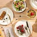 TheTerra Ceramic Dinnerware Sets for 4, 12 Pieces Porcelain Lightweight Plates and Bowls Sets, Scratch Resistant Dish Set, Oven & Microwave & Dishwasher Safe, Beige