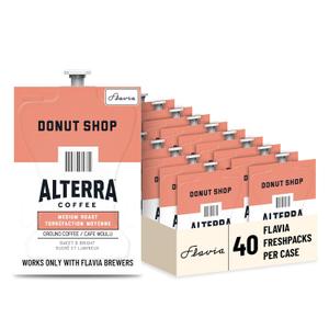 Flavia Alterra Donut Shop Coffee Freshpacks for Flavia Brewers, Medium Roast (Case of 40)