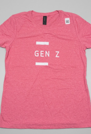 Gen Z T-Shirt Pink Small Size Women's