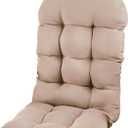 Adirondack Chair Cushion, Rocking Chair Cushion 44x19.4x4 inch, High Back Patio Cushions of Upper and Lower with Ties, Sunscreen and Fade-Resistant (Beige, 1), 1 Count