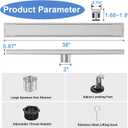 36 Inch Linear Shower Drain-Brushed Nickel, with Tile Insert Grate