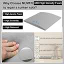 22" x 22" Couch Cushion Support for Sagging Seat, 3 PCS Large Size Insert Sofa Cushion Support for Better Lift, 45D High-Density Foam Couch Replacement for Furniture Seat Sagging Repair, Grey