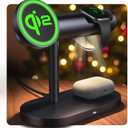 iVANKY 4 in 1 Qi2 Certified Wireless Charger Stand for iPhone 17e, Night Light for MagSafe Charging Station, 25W Charge for iPhone 17/16/15/14/13/12/11 Plus/Pro/Max,Apple iWatch, Airpods Pro 2/3 (Space Gray, No Adapter)