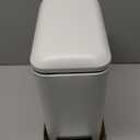 JM ·YIPENG 1.3 Gallon Stainless Steel Trash Can - Small Bathroom & Office Waste Bin with Lid, Compact Design, Durable Metal Construction, (White)