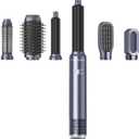 6 in 1 Blow Dryer Brush Set & Hot Air Styler, Negative Ionic Hair Dryer Brush Hair Styling Tools for Fast Drying Straightening Curling Voluming, Ideal Gifting for Women (Blue)