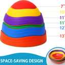 Stepping Stones for Kids  Toddler Stepping Stones for Balance and Sensory Play, Non-Slip Indoor and Outdoor Balance Toys for Boys and Girls Age 3+, Stackable 6 Pcs Set