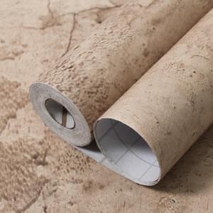 WAPANE Beige Concrete Wallpaper 23.6in X 720in, Cement Contact Paper 3D Matte Textured, Concrete Wall Paper Pull and Stick Self-Adhesive & Removable for Walls Bathroom Garage Living Room
