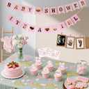 Girl Baby Shower Decorations Gender Reveal Party Supplies SetPink Welcome Baby BannerBodysuit Scatter DecorationsCake ToppersMom to Be SashBaby Shower Scratch Off Poop GamePaper Photo Frames