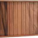 Large Acacia Wooden Serving Tray with Handles 20 x 14 inch Decorative Coffee Table Ottoman Tray for Living Room Extra Large for Kitchen Dinner Food Bar Breakfast in Bed (Color Natural)