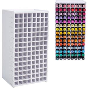 SANFURNEY Art Marker Storage Rack for 120 Markers, Watercolour Brushes Pens Color Pencils Organizer Holder for Desk Christmas