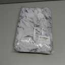 UMINEUX Round Fitted Vinyl Tablecloth with Elastic Edged & Flannel Backing, Waterproof Wipeable Round Table Cover for Indoor Outdoor Patio Use - Fits Tables up to 40" - 44" Diameter(WhiteMarble)