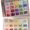 Watercolor Paint Set - Multiple Color Options with Pearlescent Effect, Portable Design, Easy to Mix, Environmental Protection Material, Widely Applicable for Art Enthusiasts, Perfect for Water Color Paint Sets (Pearly lustre - B)