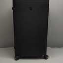 LEVEL8 Trunk Luggages, Large Suitcase 28 Inch Luggage with Spinner Wheels, Luminous Textured Checked Lightweight Hard Shell with Tsa Lock, Black