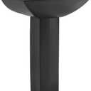 Sublime Square Two-Piece Pedestal Sink in Matte Black