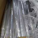 Reginary 100 Pack Clear Wedding Umbrellas Bulk Transparent Auto Open Stick Windproof Waterproof Large Canopy Umbrella with White European J Hook Handle for Wedding Bride Groom Photography Golf