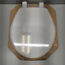 Mayfair Cassel Slow Close Toilet Seat, Easy Clean, Non Slip Premium Wood Seat, Easy Install, Made in USA, Round, White
