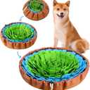 Vivifying Snuffle Mat for Dogs, Adjustable Nosework Mat for Small, Medium & Large Dogs, Interactive Dog Enrichment Toy for Mental Stimulation & Slow Feeding (Green & Blue)