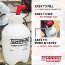 Chapin 20075 Bleach Pump Sprayer, 1Gallon, Lawn & Garden, BleachResistant Poly Tank, FunnelTop, AntiClog Filter, Adjustable Cone Nozzle, 40" Hose for Cleaning, Mold & Disinfecting Applications