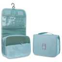 Motroce Foldable Hanging Travel Toiletry Bag,Waterproof Portable Travel Bags, Multifunction Travel Makeup Cosmetic Bag Organizer with Hanging Hook (Blue)