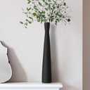 20" Black Floor Vase Long Skinny Matt Vase for Pampas Grass Modern Minimalist Tall Ceramic Flower Vases for Home Decor Office Decoration Table Centerpieces