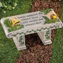 Collections Etc Solar Powered LED Outdoor Garden Memorial Bench with Heartwarming Inscription - Perfect Faux Stone Plaque Statue to Remember Loved Ones 12" L x 5 1/2" W x 5 1/4" H