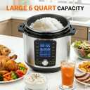 HealSmart 24-in-1 Electric Pressure Cooker 6.3 Quart, Non-Stick Stainless Steel Multi Cooker for Slow Cooking, Yogurt Maker, Steam, Rice, Bake, Dishwasher Safe, Silver