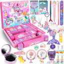 Labeol Advent Calendar 2025 Girls, Christmas Kids Advent Calendar 2025, 24 Days Surprise Xmas Countdown Gifts with Hair Accessories, Jewelry, Stationery,Coin Purse for Kids Girls Toddlers Party Favors