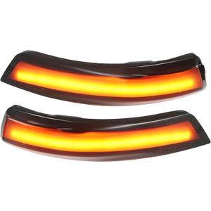 X AUTOHAUX 1 Pair Side Wing Mirror Turn Signal Light 1538489 for Ford Focus MK2 LCI/Facelift 2008-2012 for Ford Focus MK3 2011-2017
