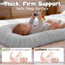 Newborn Lounger & Baby Nest Essential Baby Registry Gift XL Portable Infant Floor Cushion for Tummy Time Support Machine Washable Cotton Cover (CPC Certified)