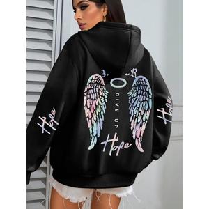 Plus Size Women's Hoodies Long Sleeve Sweatshirts Drawstring Pullover Tops with Pocket Casual Loose Blouses Tunic 3XL