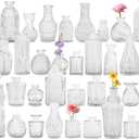 40Pcs Glass Bud Vase Set,Small Flower Vase for Tables Centerpieces Decor, Mini Vintage Clear Vase for Home,Wedding,Party Decorations