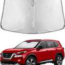 EcoNour Windshield Sunshade Compatible for Nissan Rogue 2021-2024 2025 2026, (Not for Rogue Sport) Sun Visor for Front Windshield & Window Sun Shade Cover, UV Heat Protector, Car Accessories