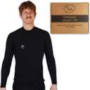 Ho Stevie! Surfing 2mm Wetsuit Zipperless Top - Easy Pullover Design - Stays in Place with Boardshorts Tie Loop (Black)