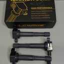 ENA Ignition Coil Pack Set of 4 Compatible With Honda Accord Civic SI CRV Crosstour Acura ILX 2008 2009 2010 2011 2012 2013 2014 2015 2.4 Coils for UF602 E1102 522074 30520R40007 C1662