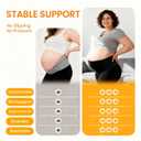 Plus Size Pregnancy Belly Band Extra Large Maternity Support Belt for Belly, Waist & Back Pain Relief Adjustable & Breathable Belly Band for 3XL/4XL Moms (Fits Waist 43"-59", Black)