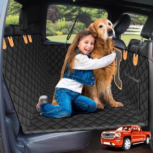 Truck Back Seat Extender for Dogs - Large Size, Hard Bottom Dog Seat Cover, Pet Hammock, Waterproof Bed Mattress, Backseat Protector for F150, Silverado