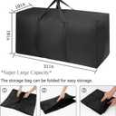 Extra Large Moving Bags with Strong Zippers & Carrying Handles, Storage Bags Storage Totes for Clothes, Moving Supplies, Space Saving Oversized Storage Bag Organizer for Moving, Traveling (2 Pack)