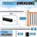 Yaocom 61 Pcs 26 Inch Aluminum Deck Balusters Bulk 3/4" Diameter Black Metal Railing, Hollow Round Outdoor Porch Spindles Indoor Staircase Railing for Wood and Composite Deck