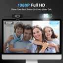 NBPOWER 1080P 60FPS Streaming Camera Webcam with Microphone and Fill RGB Light,Autofocus,Work with Laptop/Desktop Computer/Windows/Mac OS/PC Computer for Camera