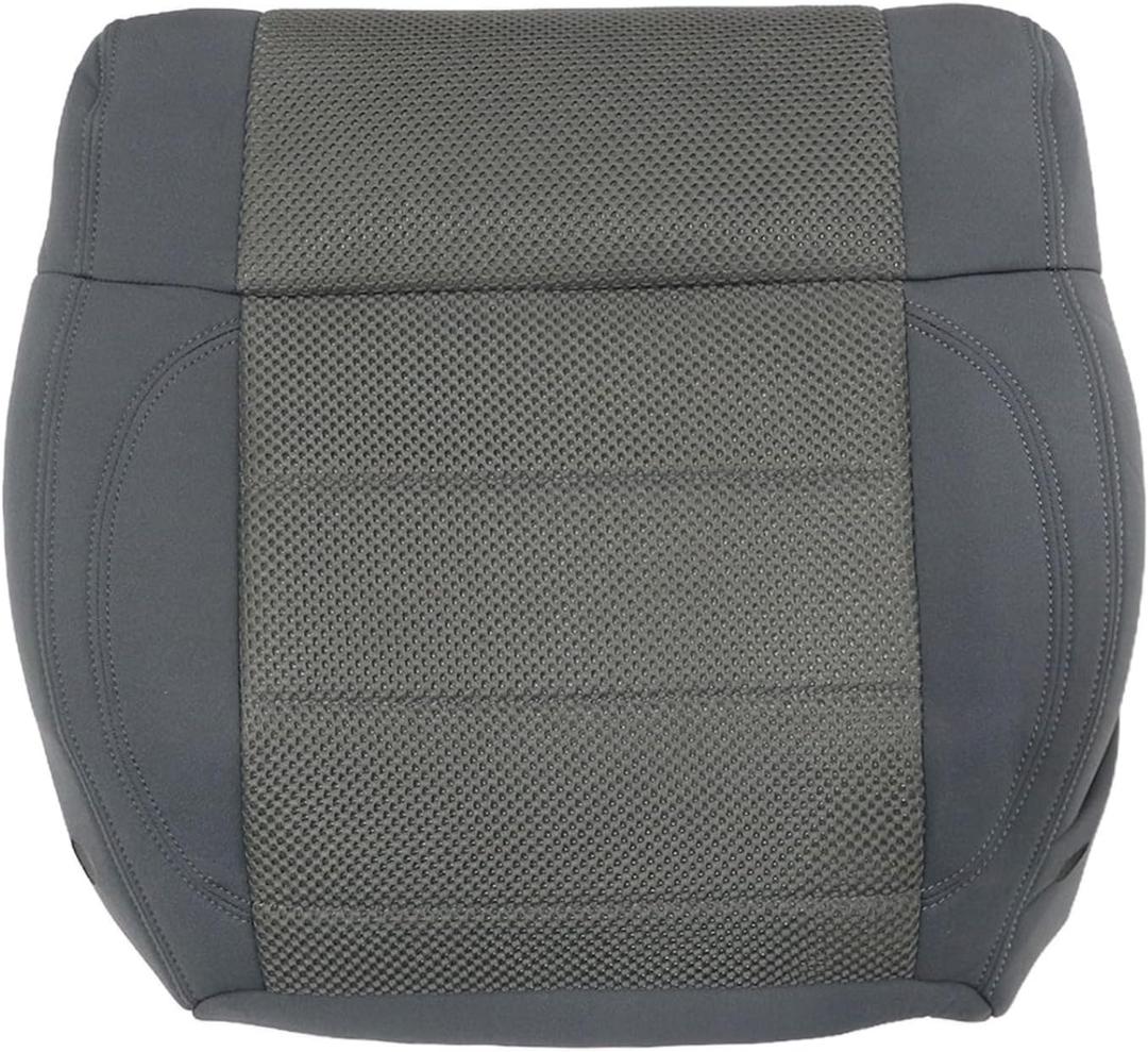 Priprilod Medium Slate Gray Cloth Driver Side Bottom Replacement Seat Cover Compatible with Jeep Wrangler Sahara Rubicon 2007