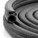 0.59"0.9" Rubber U Channel Bulb Trim Seal,Flexible PVC Edge Guard Trim for Cars,Boats and RVs,Anti-Collision,Resistant Wear,Waterproof,Reduce Noise (12FT)