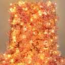 Sunm Boutique 12-Pack 70.8 Ft Artificial Cherry Blossom Garland Cherry Blossom Hanging Vine with 65.6 Ft Long 160 LED String Lights Silk Sakura Vines Garland for Wedding Party Home Decor, Pink