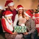 2 x Febbleshow Green Monster Christmas Wrapping Paper for Kids - Funny Holiday Gift Wrap with Snow Globes, Santa Hats & Christmas Trees - 4 Jumbo Sheets, 28" x 40" Each (32 sq. ft ttl), Easy to Store