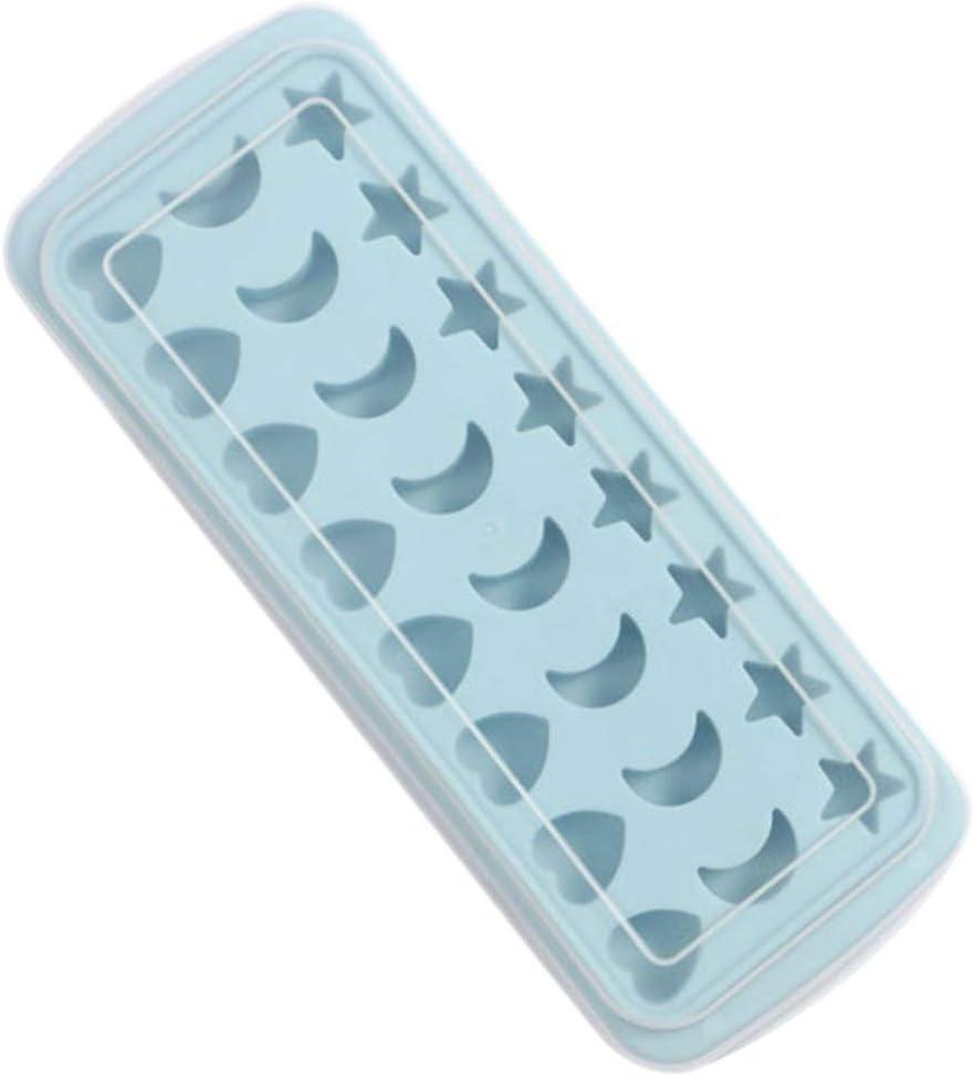OSALADI Silicone Ice Cube Tray Mold 24-Cavity Star Shaped Chocolate Moulds Soap Mold Baking Molds Ice Making Mold for Kids Parties blue