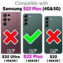 Compatible with Samsung Galaxy S22 Plus S22+ 5G Wallet Case Zipper Cell and Screen Protector Crossbody Strap Glitter Flip Card Holder Phone Cover for S22+5G S22plus 22S + S 22 22+ Women Dark Green