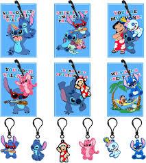 24 Pack Valentines Day Cards for Kids with Key Chains for Valentine's Classroom Exchange, Valnetine's Day Gifts for Kids Party Favor, Game Prizes
