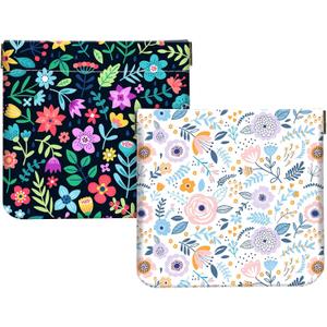 4 x 2Pcs PU Leather Small Squeeze Coin Purse Pouch Mini coin Bag Unique And Cute Wallet Cosmetic Bags Change Bag For Women Girls Men Black And White Floral